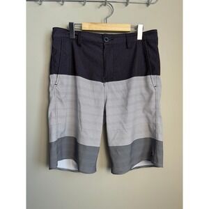 Rip Curl Mirage Boardwalk Hybrid Shorts Striped Mens Charcoal Grey White Size 30